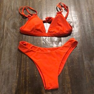 Monday swimwear - red bikini set from Summer 2018